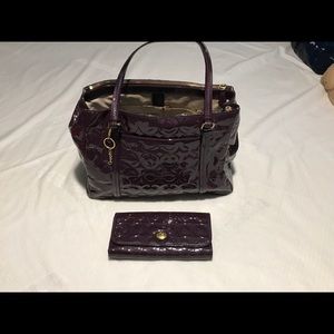 Coach patent leather purse and matching wallet!